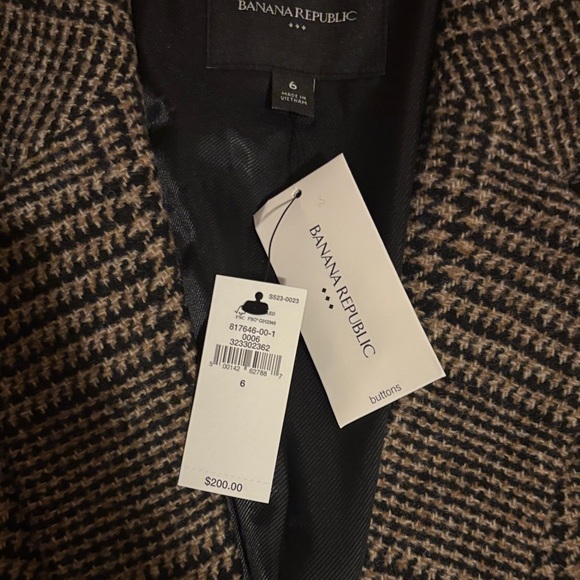 Banana Republic Brown Houndstooth Blazer - Picture 2 of 2